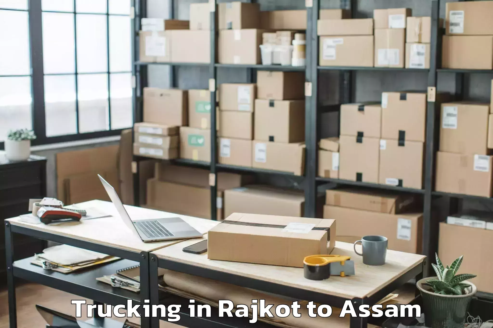 Top Rajkot to Goshaingaon Trucking Available